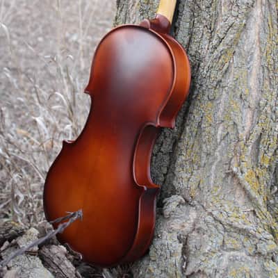 John Juzek 85 Violin Outfit with Case and Bow 4/4 size - Shaded Amber/Tobacco Brown Matte image 22
