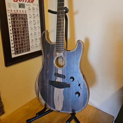 Fender Limited Edition Acoustasonic Electric Guitar Natural Ziricote 2020 - Natural Ziricote Wood image 2