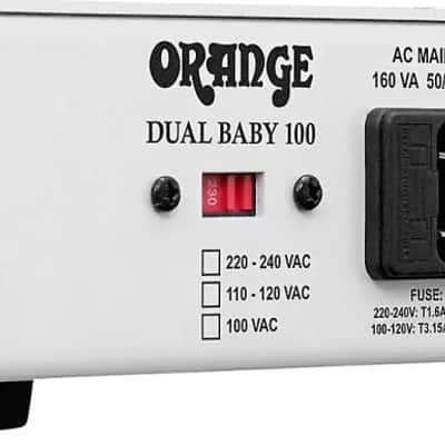 Orange Dual Baby 100 Guitar Head, 100W, Orange/Black image 5