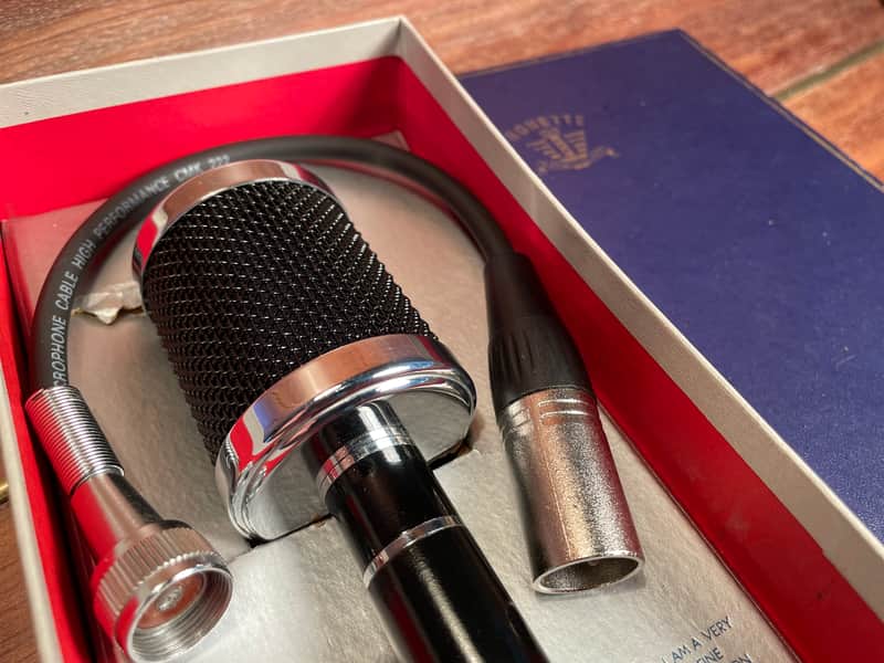 Vintage Ronette SB 742 Crystal Dual Capsule Microphone 50s Black / Silver (Rare) NOS image 1