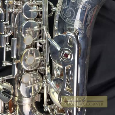 NO TARIFFS - Vintage Yamaha YAS-62S Silver Alto Saxophone Purple Logo image 2