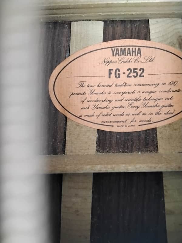 Yamaha FG252 Acoustic Guitar Made in Japan | Reverb