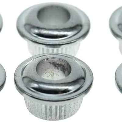Metal Chrome 10mm Vintage Guitar Tuning Keys Conversion Bushings Adapter Ferrules image 1
