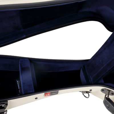 Crossrock Deluxe Fiberglass fits for Classical Guitar Case, 4/4 Full Size Acoustic Guitar Case-Ivory image 6