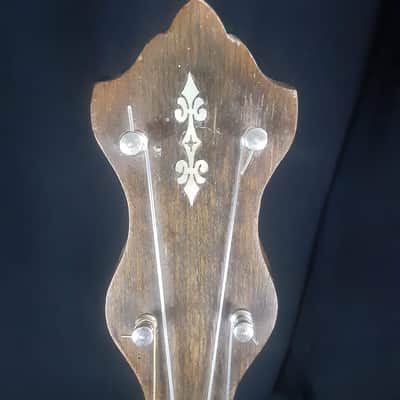 1930s Stromberg-Voisinet 17-Fret Tenor Banjo with Resonator and Gig Bag image 19