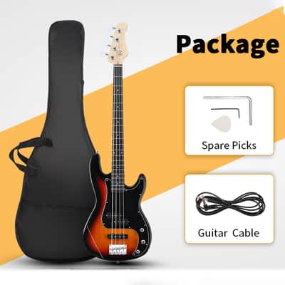 Cxxss 46in Electric KP 4 String Bass Guitar Bass - Sunset / With Bag,20W AMP image 1