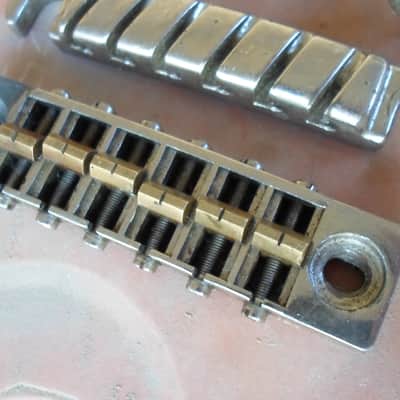 Ibanez Iceman Bridge / Tailpiece/ Studs/ & Posts Complete Assembly Quik Change 1981 Nickle image 3