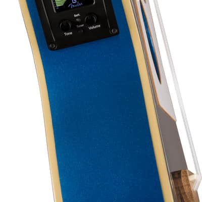 Fender Fullerton Tele Uke Walnut FB White Pickguard Lake Placid Blue image 7