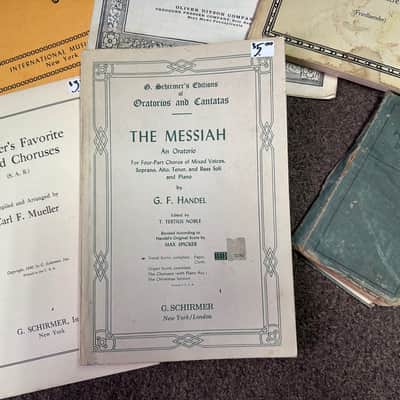 Vintage Antique Old Set of 6 Classical Piano/Vocal Books, Pocket Music Dictionary, G. Schirmer image 3
