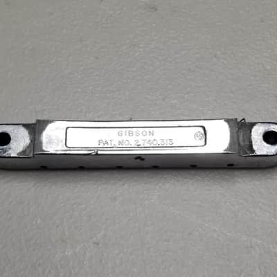 1966 - 1970s Gibson ABR-1 Chrome Bridge - Foundry Mark - 100% Genuine Vintage - No Sags or Cracks! image 2