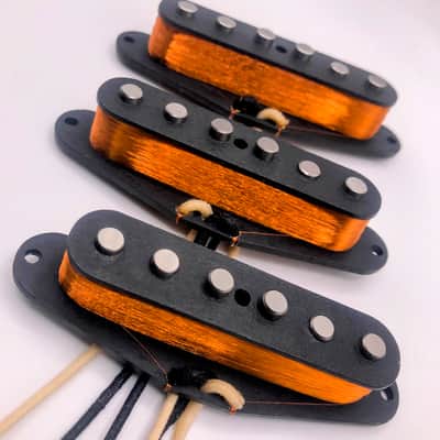 Hand Wound Alnico 3 Stratocaster Pickup Set - Vintage Stagger, Handwound Strat-Tone Hatch image 1