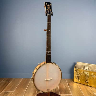 Rickard 12" Cherry Little Wonder Banjo with Antiqued Brass Hardware image 2
