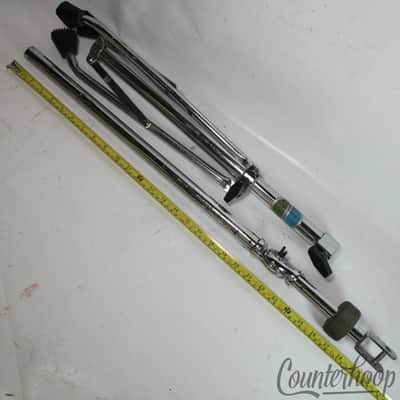 Ludwig 70s Hercules Double-Tom Drum Clip Mount Tube-Leg Tripod Blue/Olive Chrome image 5