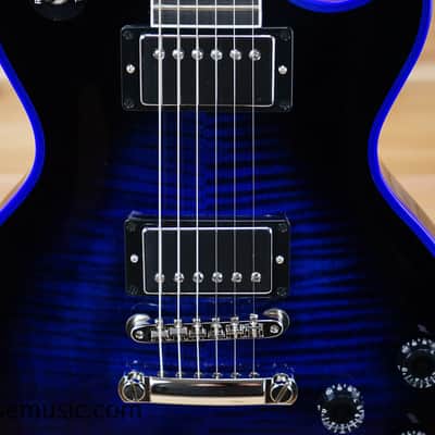 Gibson M2M Les Paul Axcess Custom Figured Top Les Paul Electric Guitar Blue Widow image 5