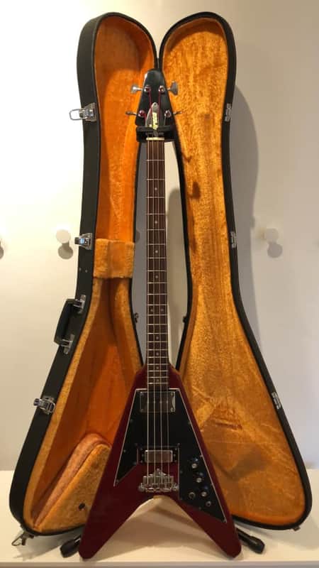 Greco FVB 1978 Burgundy Flying V Bass image 1