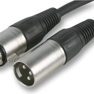 PLS00243 3 Pin XLR Male to XLR Female Microphone Lead, 3m, Nickel image 2