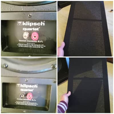 Klipsch Quartet Floor Speakers Tested Working Good Condition image 2