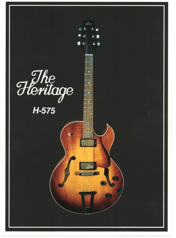 Heritage Guitars- H-575, promotional print/cut sheet, 1988 image 1