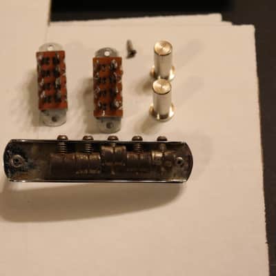 Fender Mustang original 1968 parts two switches and bridge 1968 image 5