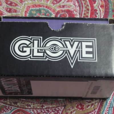 lightly handled Electro-Harmonix EMPTY CARDBOARD BOX and original Owner's Manual ONLY for OD Glove Overdrive (NO pedal, NO warranty / registration paperwork) 2010s - BOX: cardboard - OUTER AREAS: gray // GRAPHIC: black & white, also purple & white image 10