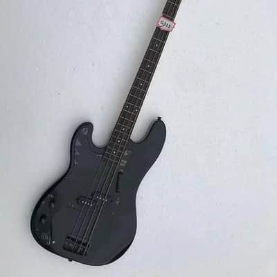 Unbranded Custom Left Handed 4 String Bass, Basswood Body, Maple Neck and Rosewood Fretboard Black image 3