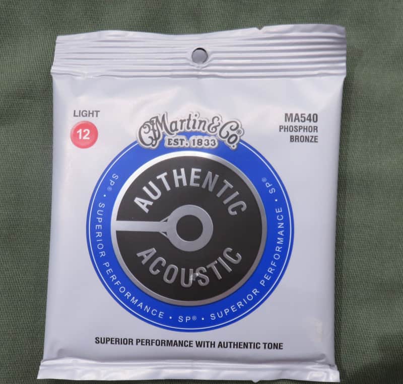 Martin MA540 Authentic Acoustic SP Phosphor Bronze Acoustic Guitar Strings - Light (.012 - .054) image 1