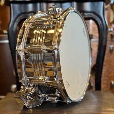VINTAGE 1980's Gretsch 6.5x14 Blackhawk Steel Snare Drum image 5