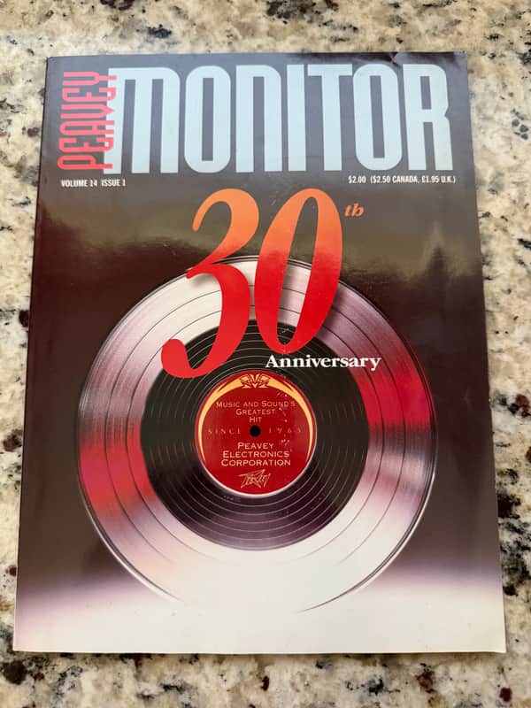 Peavey 30th Anniversary Monitor Magazine Steve Cropper Tubefx Raptor 1995 Delta blues classic 30 5150 reactor image 1