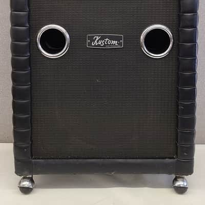 Vintage Kustom Tuck N Roll 2X15" Black Bass Guitar Cabinet Original Speakers image 1