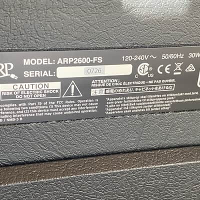 Serial# 726 - Korg ARP 2600 FS Semi-Modular Synthesizer 2020 - Present - Black image 10