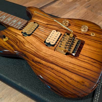 2018 JamAxe USA Custom Tele Floyd HH Electric Guitar 2018 Natural Figured W/OHSC Super Clean image 3