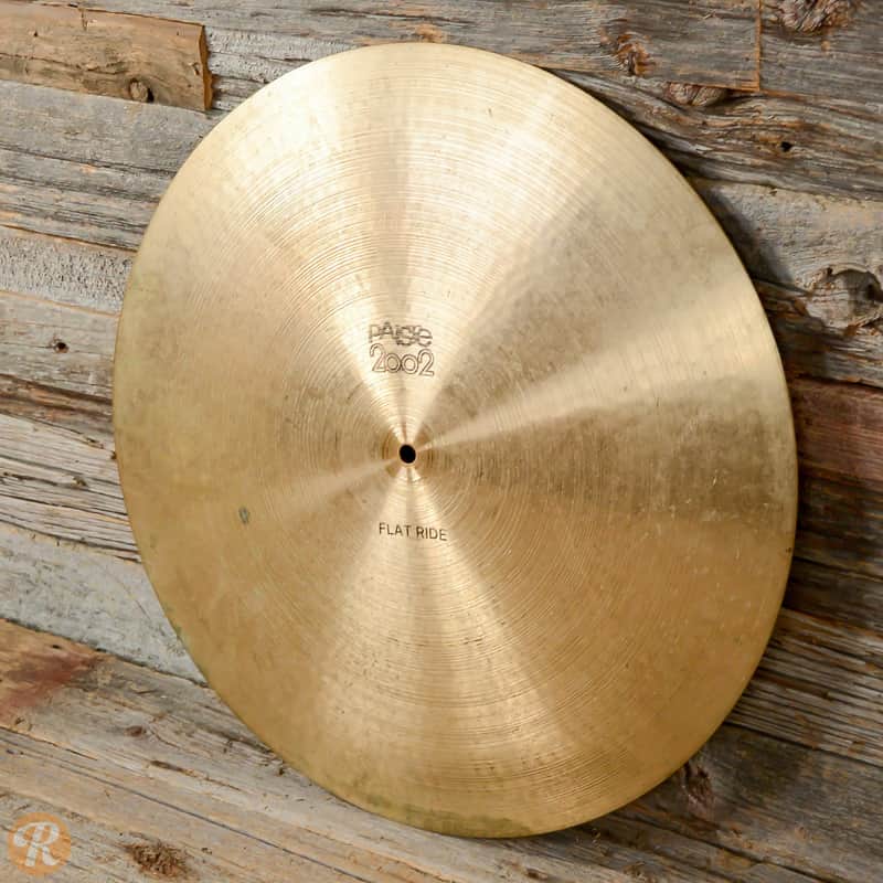 Paiste 20" 2002 "Black Label" Flatride Ride Cymbal 1971 - 1980 image 3