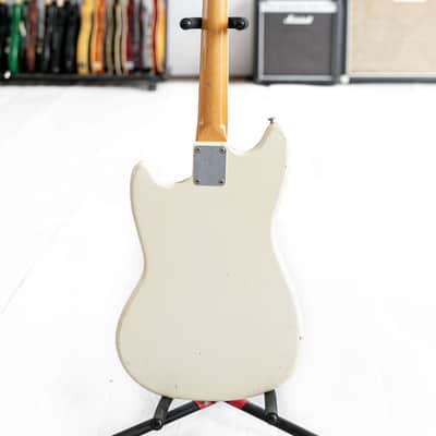 1966 Fender Musicmaster II in Olympic White 6.2lbs. 23 short scale image 4