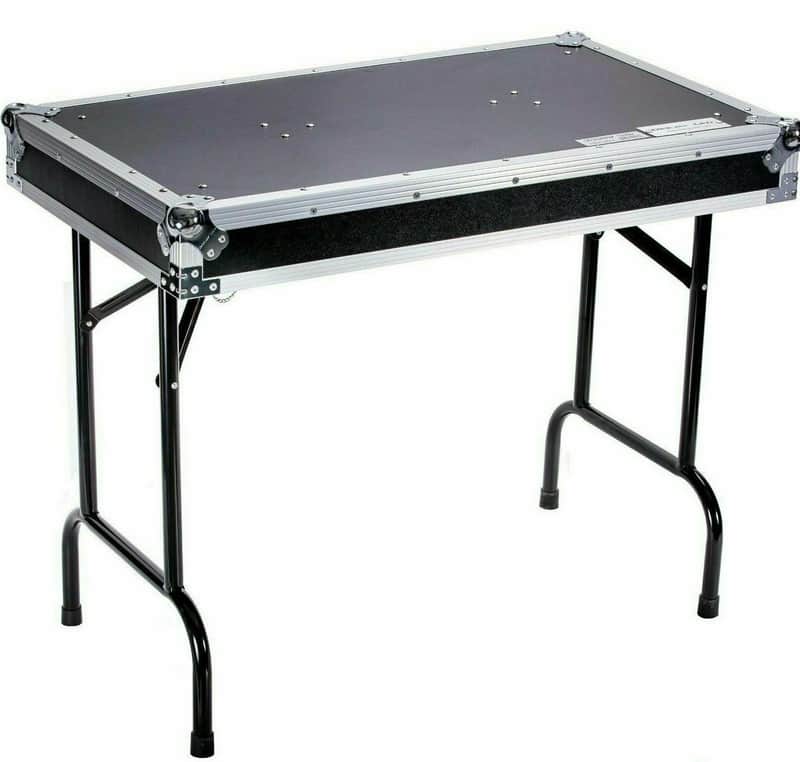 Deejay LED - TBHTABLE - DJ Table with Locking Pins - 36W x 21D x 30H in - Black image 1