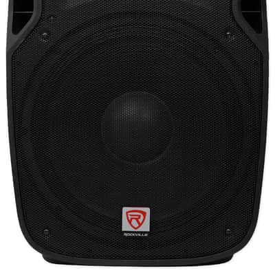 (2) Rockville SPGN158 15" Passive 1600w DJ PA Speakers+LED Stands+Remote+Cables image 3