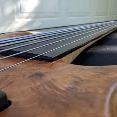 HUMAN BASE Germany Jonas Fretless 6-String Bass - Exhibition Grade Walnut Burl, AAA Flame Maple! image 11