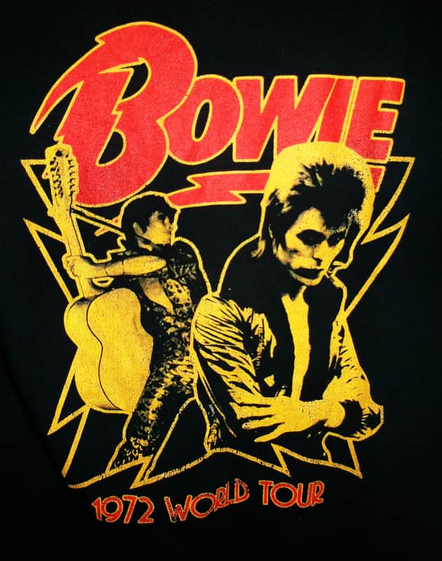 david bowie 1972 world tour L unisex tee - mick ronson glam punk art rock space oddity ziggy image 1