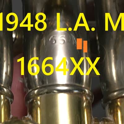 SUMMER DEAL 1948 L.A. SUPER CORNET GREAT COMPRESSION TONE RING SWEET NO REPAIS I CAN ALL BRACES FINE SEE image 14