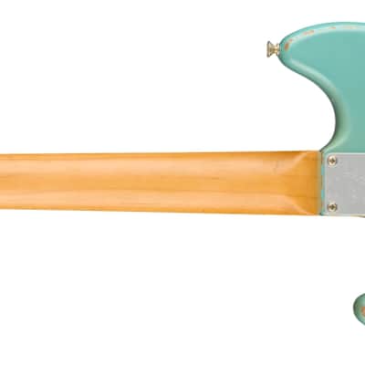 Fender JMJ Road Worn Mustang Bass Rosewood Fingerboard - Faded Daphne Blue image 4