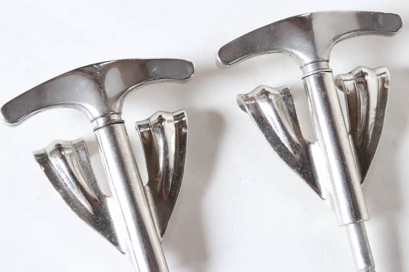 Ludwig Bass Drum Tuning Rod and Claw, Nickel Finish - 1950's image 1