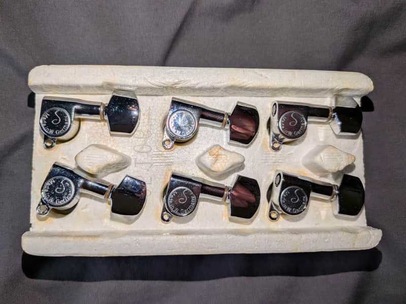 Schaller M6 six in line tuners 1990's - Chrome image 1