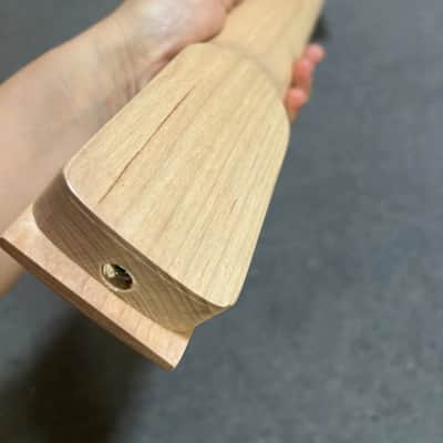 22fret Natural color Banana head  Maple Guitar Neck sickle lock nut Stainless steel frets. 9.5 radius image 2