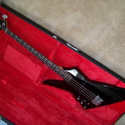 Kramer Focus EXPLORER BASS 1982 BLACK MADE IN JAPAN LEFTY LEFT HANDED OHSC RARE VINTAGE image 1