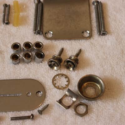Fender Telecaster Aged Relic Chrome Body Compensated Hardware Set - USA - Tele image 3