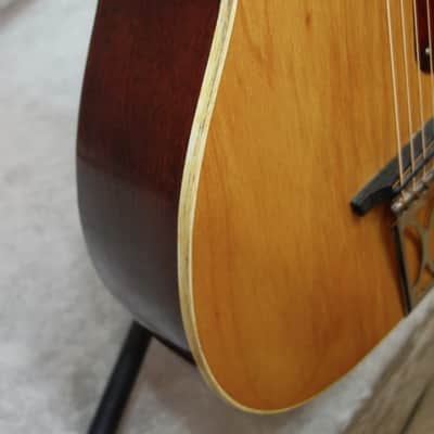 Stella Harmony F-66 USA made acoustic guitar with chipboard case image 5