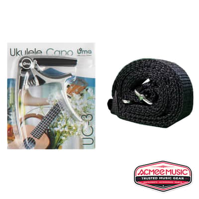 Lanikai MAS-CEC All Solid Mahogany Concert Acoustic/Electric Ukulele with Foam Case, Hercules Clamp Hanger, Capo & Strap image 6