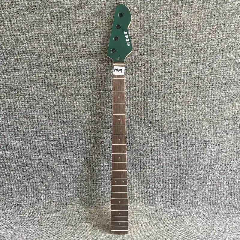 Green 4 String Bass Maple Neck, 20 Frets Rosewood Fingerboard image 1