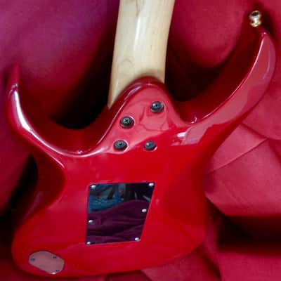 Fender   Heartfield Talon V 1991 Chrome Red MIJ FujiGen Factory Dimarzio Floyd Vinnie Moore Satchel image 9