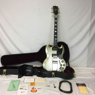 Gibson Les Paul SG Custom Silver Sparkle Electric Guitar 2007 w/Original Hard Shell Case image 13