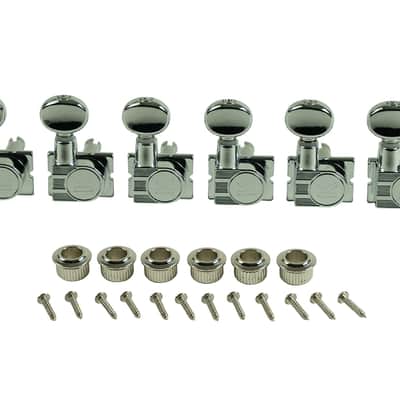 Kluson Revolution Diecast Tuners 6 Inline Vintage H-Mount Chrome KTNC-3805CL image 2
